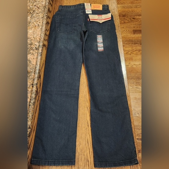 Levi's 514 Straight Performance Boys Jeans | Dark Wash Size 16 Regular 28x30 NWT - Picture 3 of 9